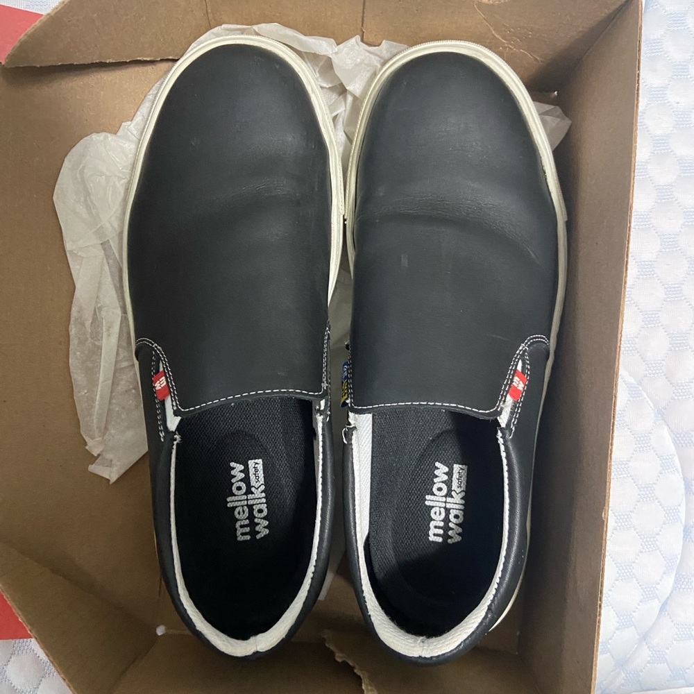 Mellow Walk Slip On Jessica Black Steel Toe Work Shoes Size 8.5 - Picture 9 of 9